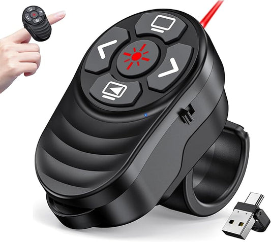 Dinofire USB Type C Wireless Presenter Remote Presentation Laser Pointer Finger by DinoFire