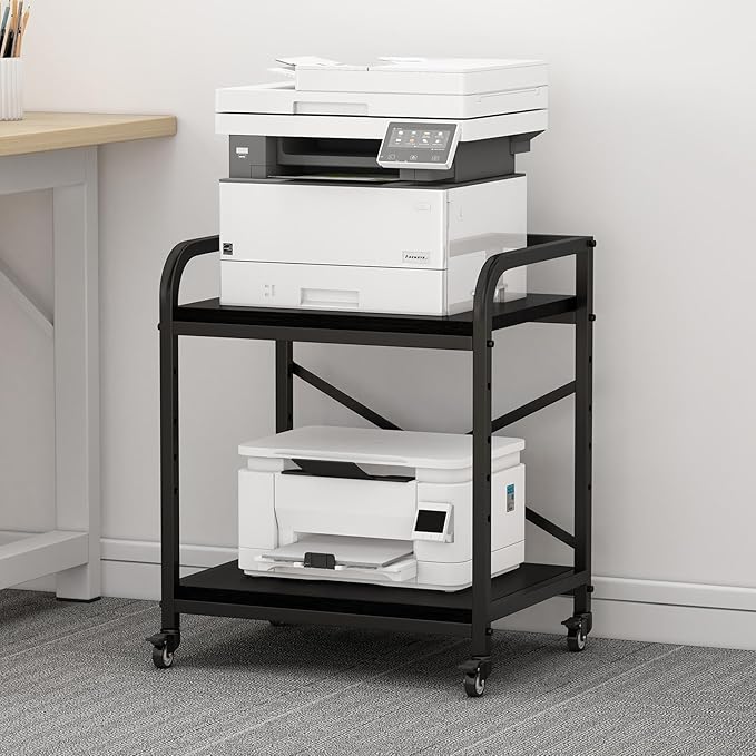 Vokumba 2 Tier Large Printer Stand, 20 x 20 Inches Printer Table by Vokumba