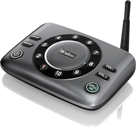 Hands-Free Intercoms Wireless for Home Business, Wuloo Upgrade Two Way Audio by Wuloo