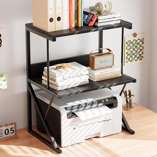 aboxoo Printer Stand for Desk, Desktop Printer Shelf Large 3-Tier Multi-Purpose by aboxoo