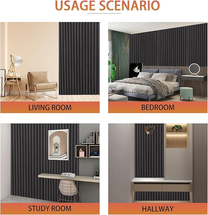 QDYMXUN Wood Slat Acoustic Wall Panels, Living Room - Image 7
