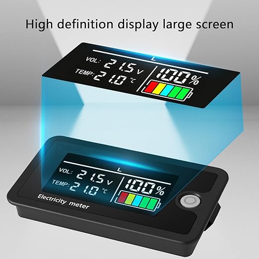 LED Display Voltmeter Car Battery Charging Levels Indicators 8-100V Lithiums - Image 3