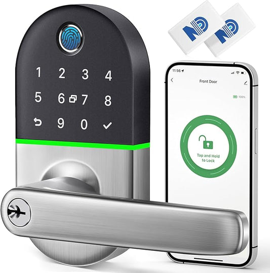 Smart Keypad Door Lock with Handle: NICE DIGI Keyless Entry Fingerprint Lock by NICEDIGI