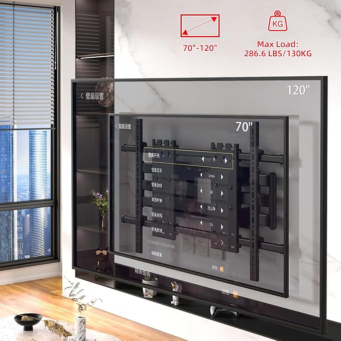 HILLPORT 98 100 TV Wall Mount 70 to 120 inch Heavy Duty Large Screen Full - Image 2