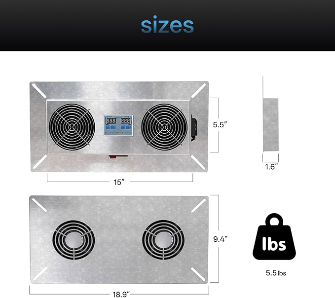 240 CFM Crawlspace Vent Fan, - Image 7