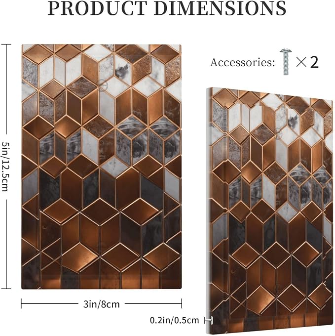 Bvtewkhz Brown Abstract Luxury Modern Geometric Cubic Marble No Device Single - Image 4