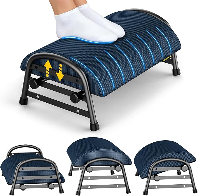 YEASHEIN Adjustable Foot Rest for Under Desk at Work, Ergonomic Under Desk by YEASHEIN