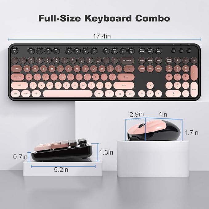 MOFII Wireless Keyboard and Mouse Combo, Full Size 2.4G Plug and Play - Image 7