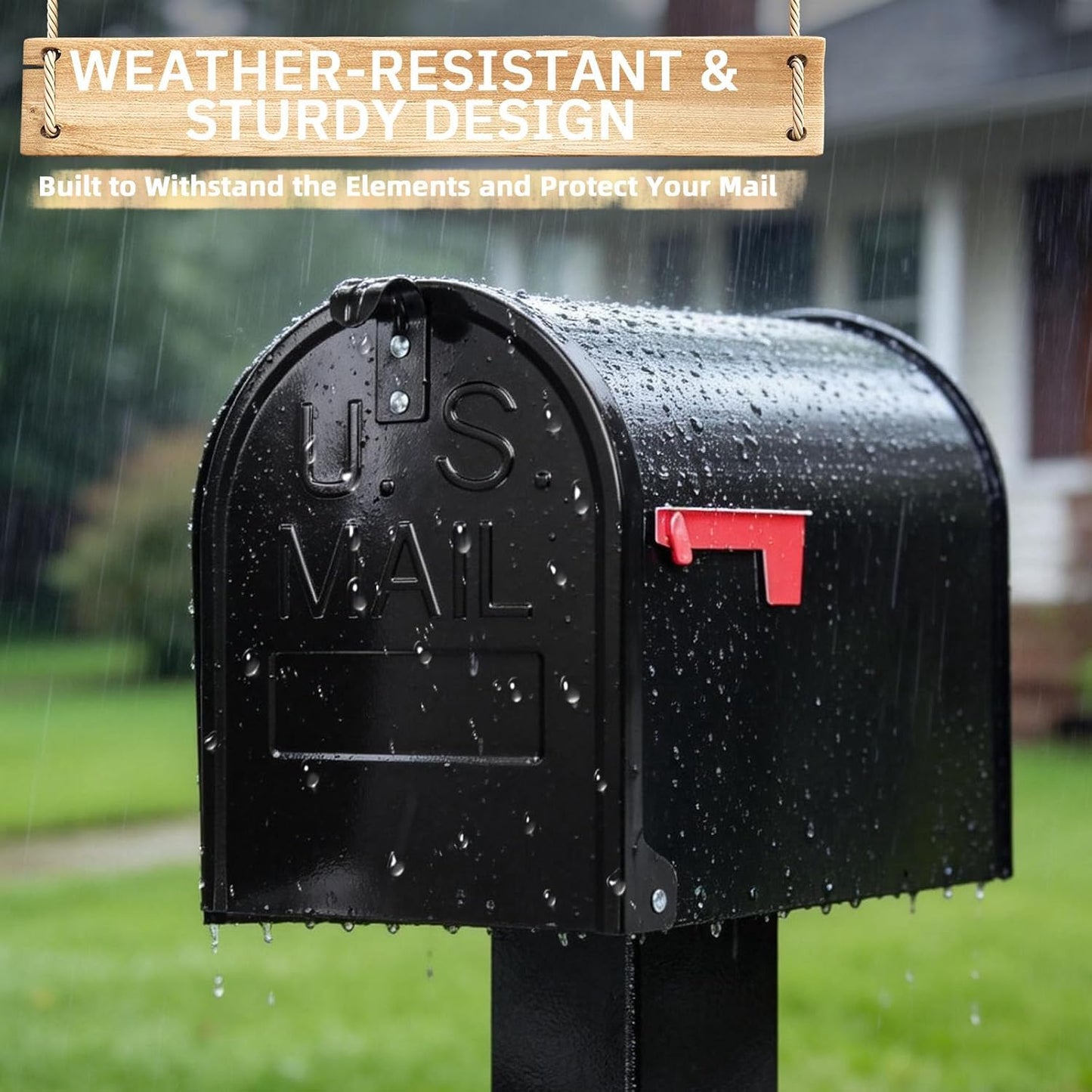 Mailbox Door Replacement 6 1/4 Inch(W) by 8 Inch(H) for Brick Mailbox Door | Fits Standard Mail Box with 6.25"W x 8"H Canister Opening,RetroFit Snap-in Replacement MailBox Door,Repair Rusted Metal Door