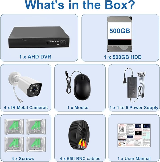 H.265+ Wired Security Camera DVR Kit System - Image 2