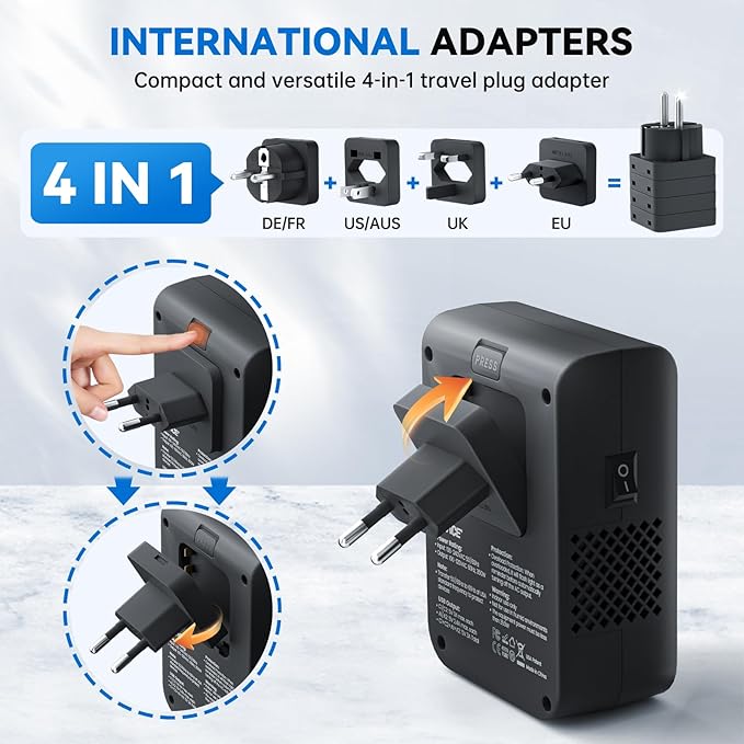 DOACE 220V to 110V Converter 350W Voltage Converter US to Europe - Image 5