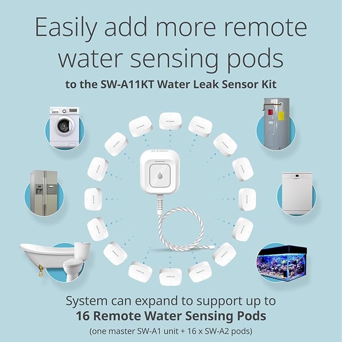 D-Link Add-on Remote Battery-Powered Water Leak Sensing Pod, Long-Range - Image 5