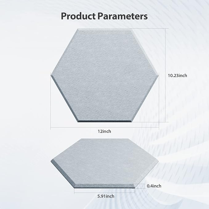 Amantech 12 Pack Acoustic Panels Self Adhesive Sound Proof Foam, High Density - Image 6