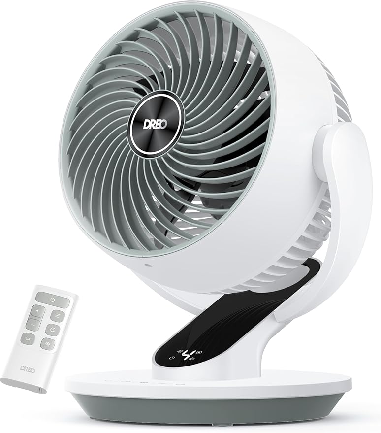 DREO Oscillating Fan for Bedroom, 13 Inch Quiet Table Fans for Home Whole Room by DREO