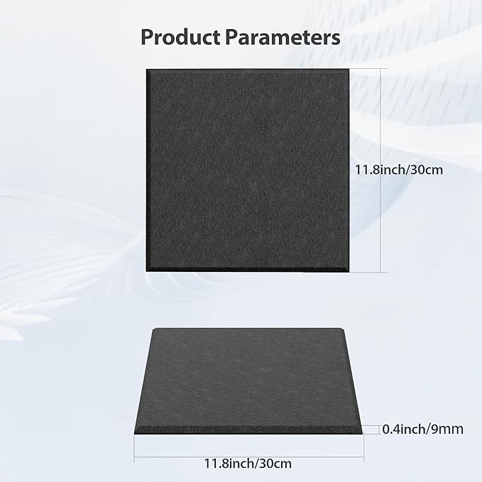 Amantech 12 Pack Acoustic Panels Self Adhesive Sound Proof Foam, High Density - Image 6
