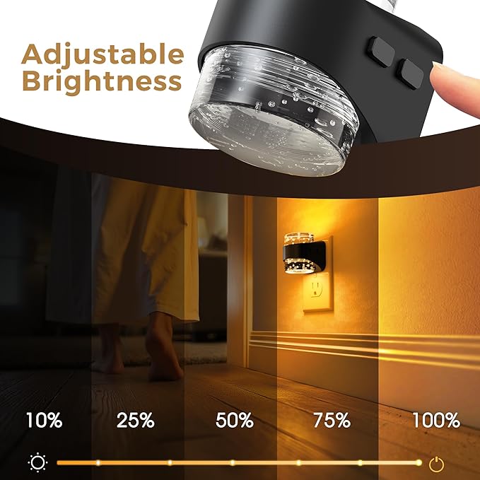 L LOHAS LED Night Light, Bubble Night Lights Plug into Wall, 2 Pack Night Lights - Image 3