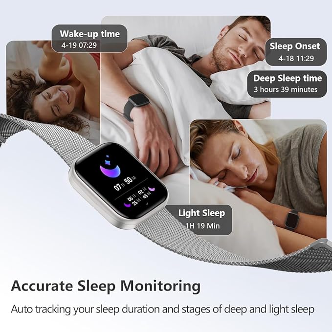 FITVII Health & Fitness Tracker, Smart Watch - Image 4