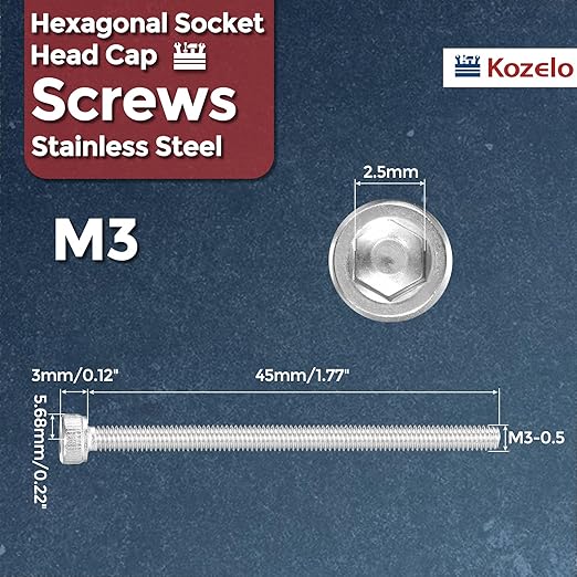Kozelo 100pcs Socket Head Cap Screws - Image 2