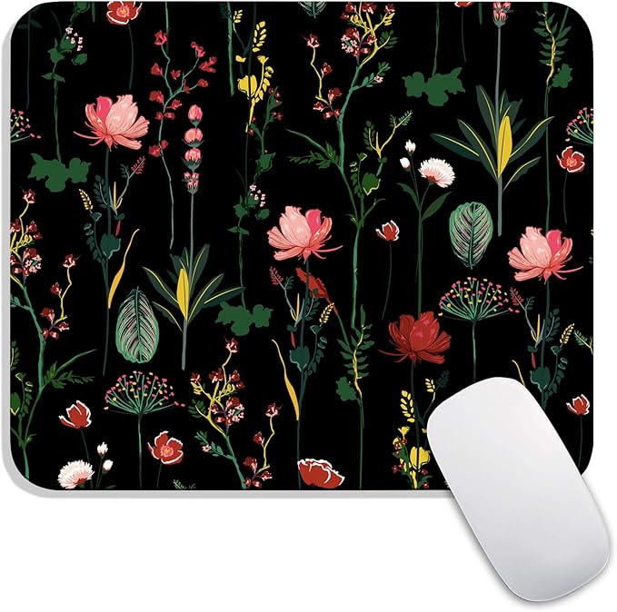 Armanza Square Mouse Pad Blooming Botanical Flowers, Personalized by Armanza