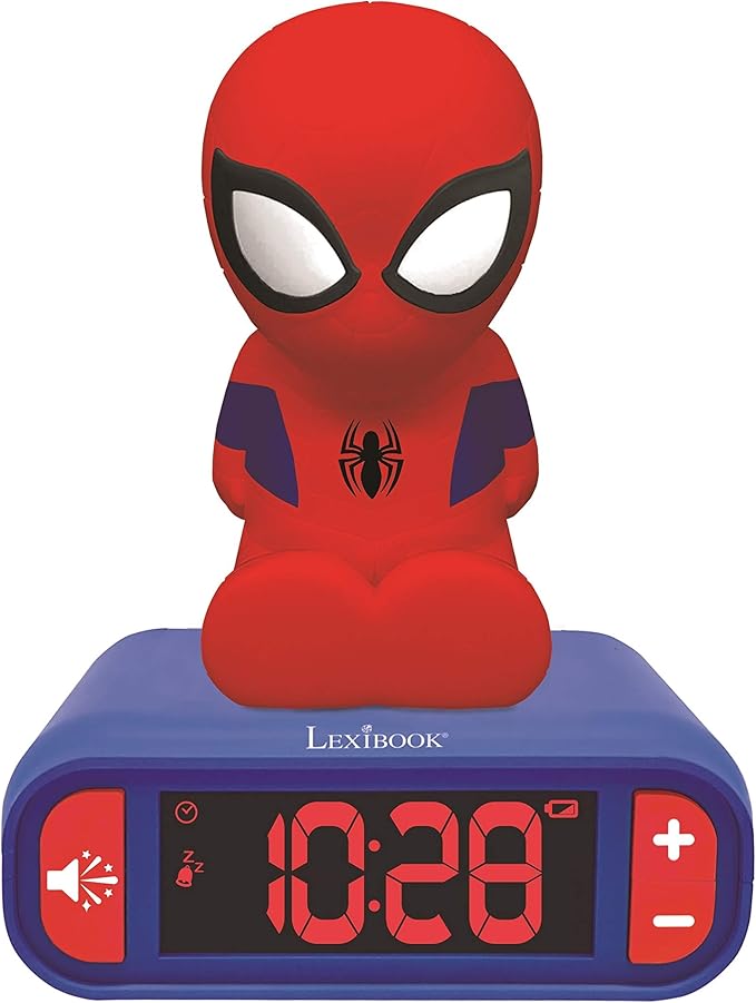 LEXiBOOK - Marvel Spider-Man Digital Alarm Clock - Boys Clock - Luminous by Lexibook