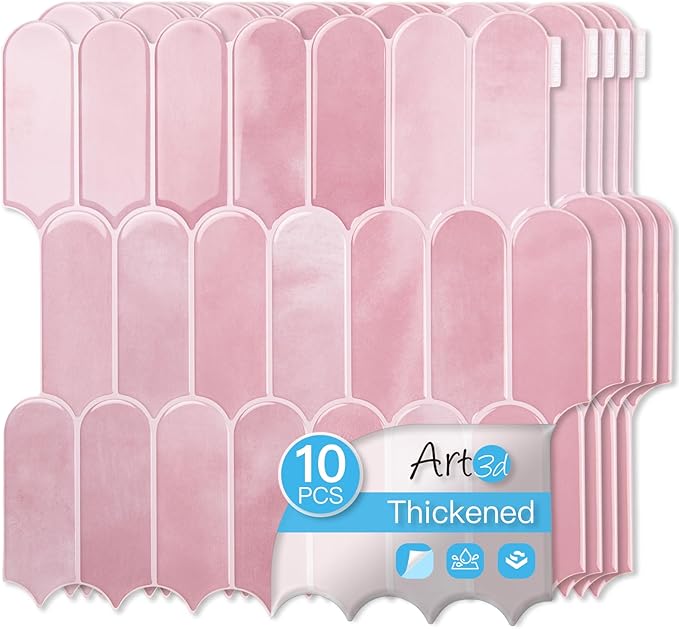 Art3d 12 x 12 Inch Heavy-Duty Peel and Stick Backsplash, Self-adhesive Wall by Art3d