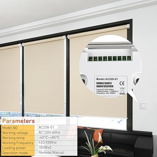 AC228-01 Crystal Style Double Routes Radio Receiver, AC to 24V Motor Switch - Image 5