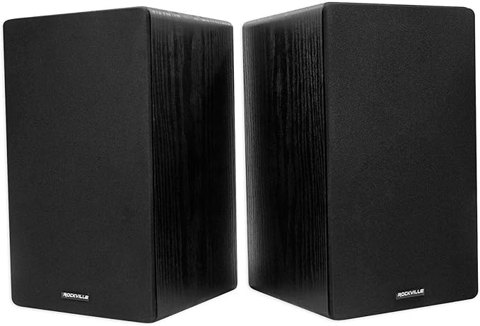 Rockville Pair RockShelf 64B V2 400W Black 6.5" Bookshelf Speakers, 4 Ohm - Image 2