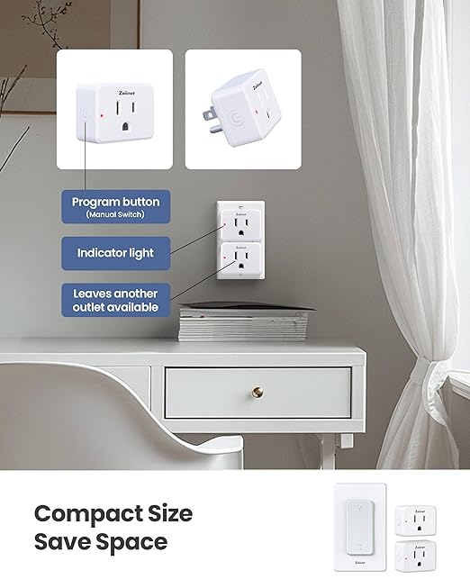 Zoiinet 2-Gang Remote Control Outlet Plug Switches, Upgrade Dual Switch Design - Image 4