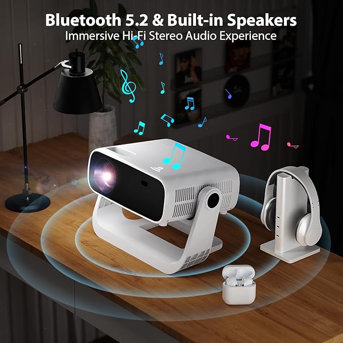 Wielio Smart Projector with WiFi 6 and Bluetooth - Image 7