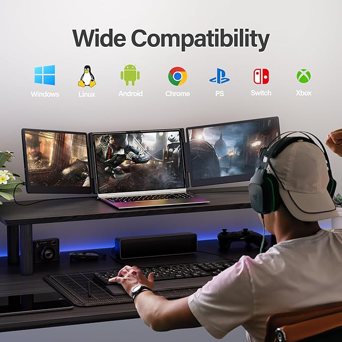 New Upgraded Laptop Screen Extender Portable Monitor, 1080P FHD IPS Screen - Image 7