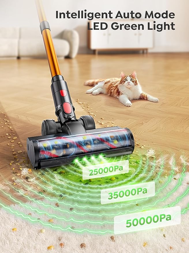 INTETURE Cordless Vacuum Cleaner, 600W 50KPA 65Mins Vacuum Cleaners - Image 3