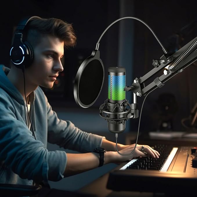 Aokeo Professional Microphone Pop Filter Mask Shield - Image 8