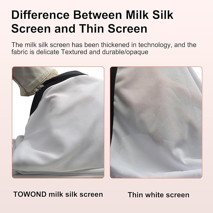 TOWOND Projector Screen 100 inch Projection Screen Indoor Outdoor Washable - Image 5