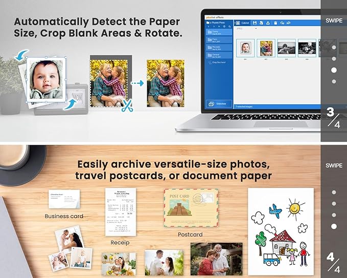 Plustek Photo Scanner ePhoto Z300, Scans 4x6 inch Photos in 2 Seconds, Auto - Image 3