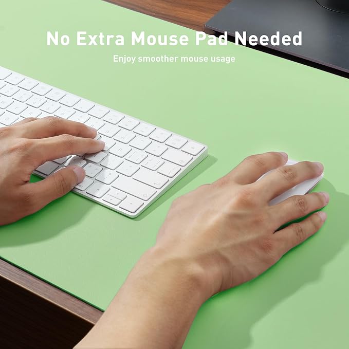 Aothia Leather Desk Pad Protector, Mouse Pad, Office Desk Mat, Non-Slip PU - Image 4