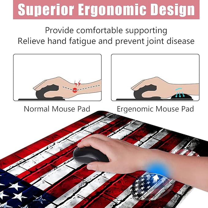 BFUKVOU Large Keyboard Mouse Pad Set, Extended Mouse Pad+Keyboard Wrist Rest - Image 5