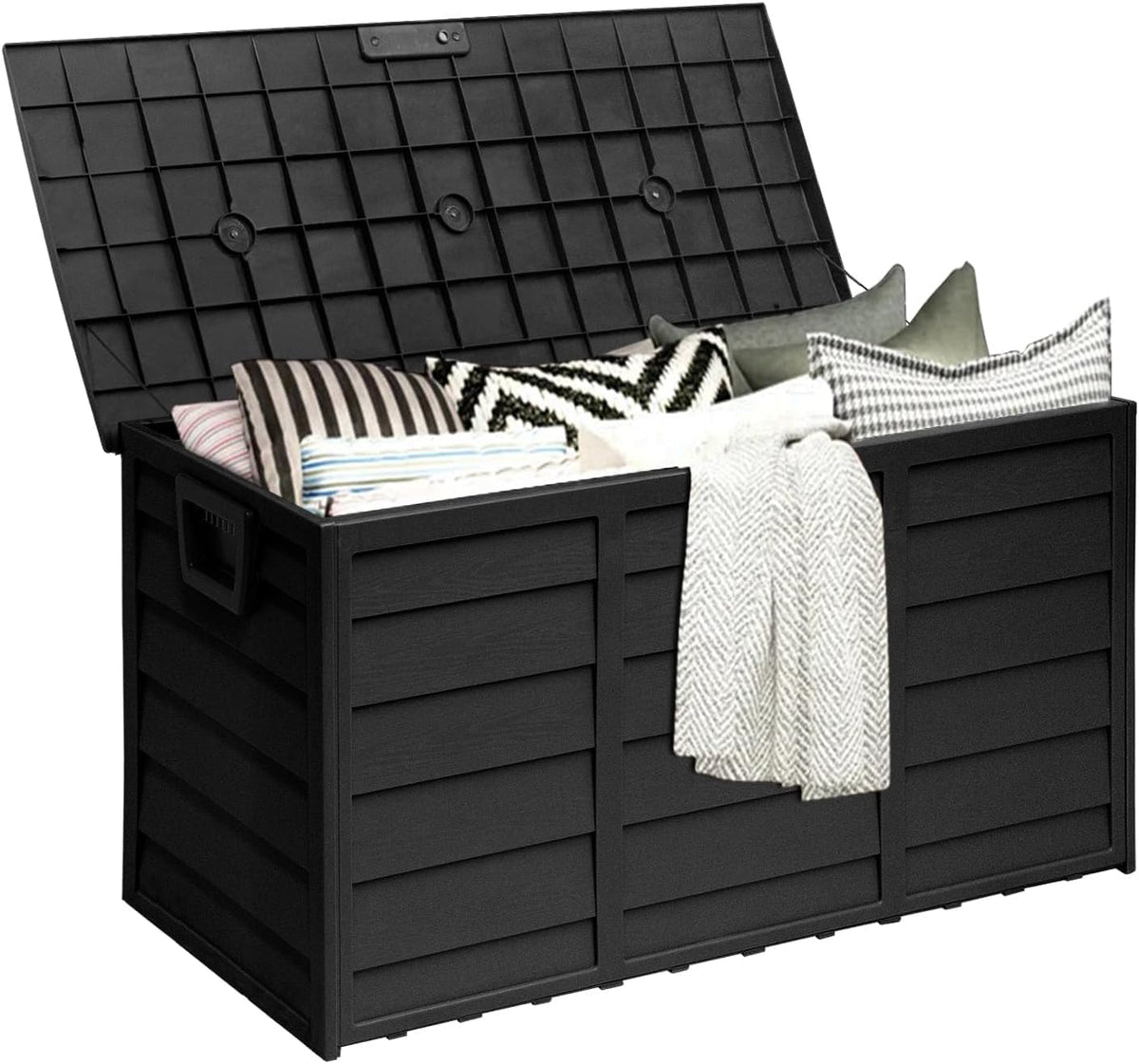 75 gallon outdoor deck storage box, patio resin, main product view