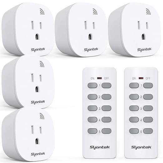 Syantek Remote Control Outlet Wireless Light Switch by Syantek
