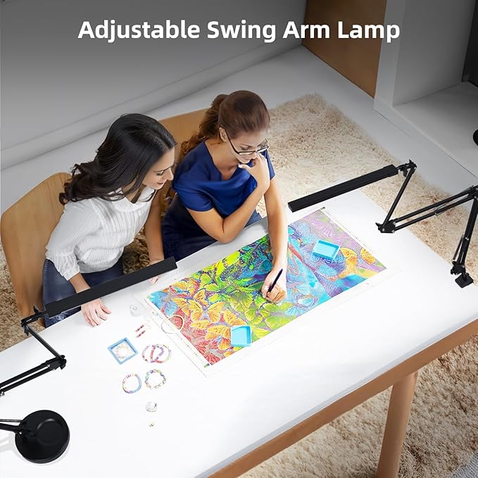 NOEVSBIG LED Desk Lamp with Clamp, 2-in-1 Clamp on Desk Lamps with Base - Image 8