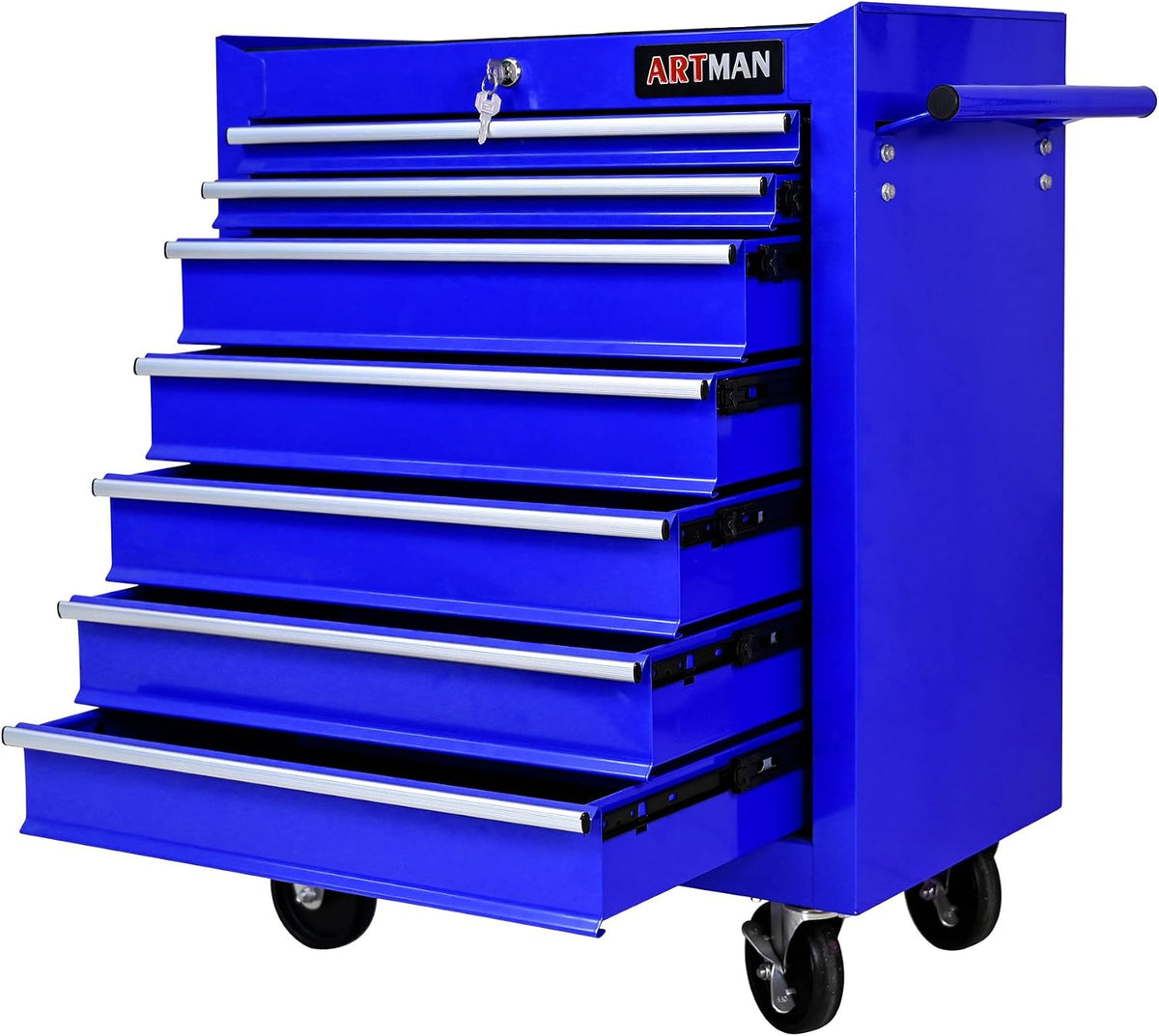 7 drawers rolling tool chest on wheels, multifunctional, main product view