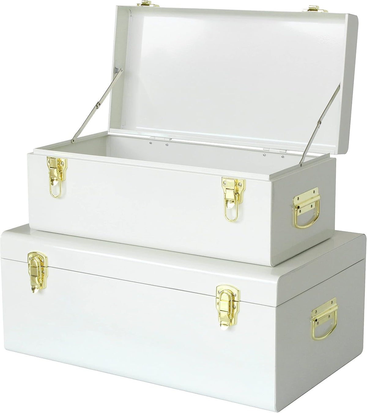 vixdonos metal trunk decorative storage box set of, main product view