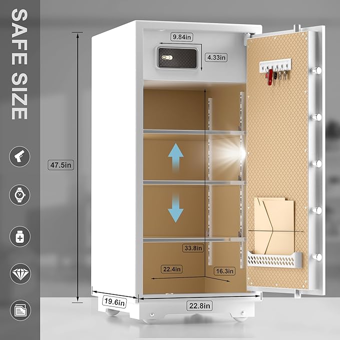【US STOCK】TIGERKING 11.5 Cubic Feet Extra Large Heavy Duty Safe Box, Home Safe - Image 2