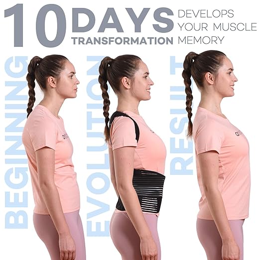 sicheer Posture Corrector for Women and Men Back Brace Straightener Shoulder - Image 2