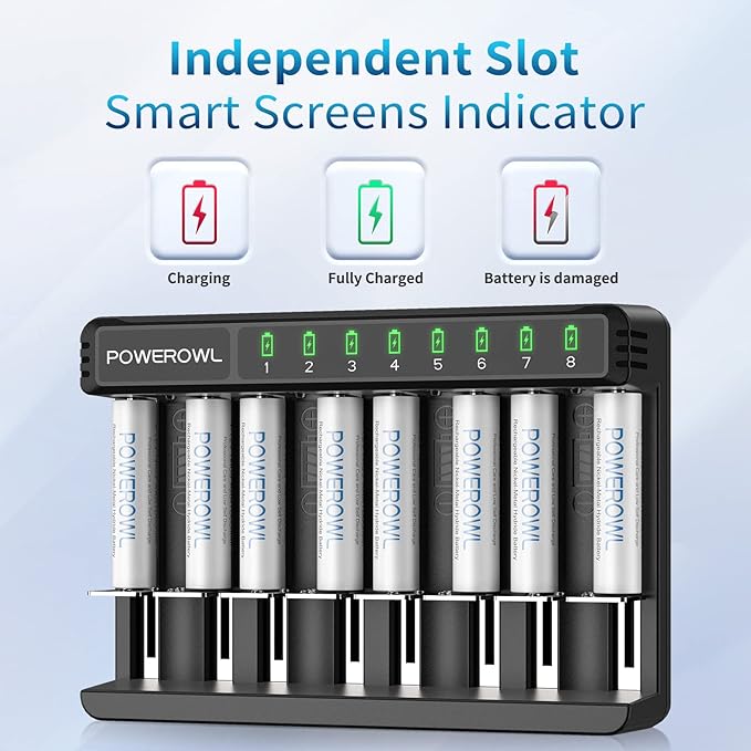 POWEROWL Rechargeable AAA Batteries Kit - Image 3