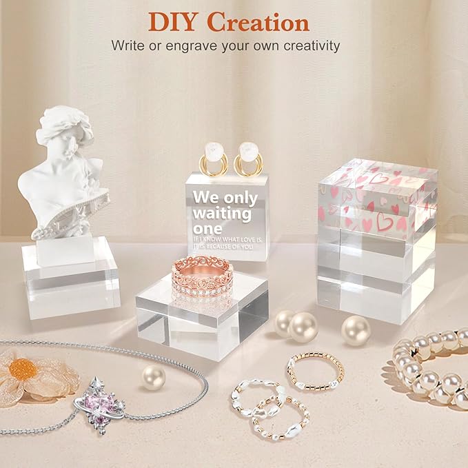 SAMYUCHO Acrylic Base 8 Pieces Acrylic Blocks - Image 5