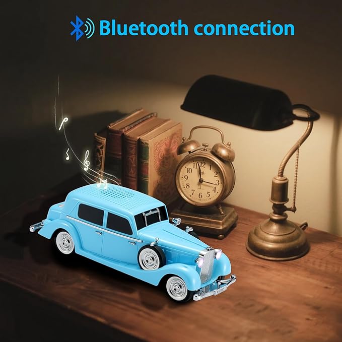 WSTER WS-1934 Retro Classic Car Bluetooth Replica Speaker – Wireless HD Sound - Image 4