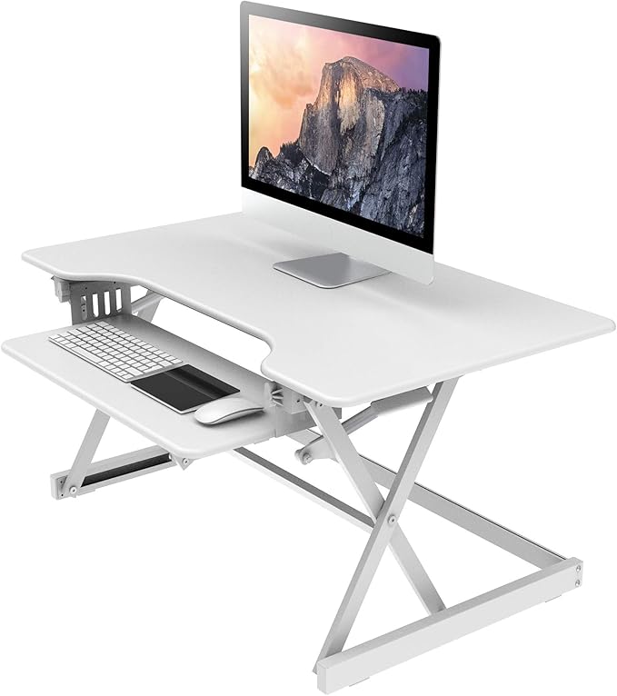 Rocelco 40" Large Height Adjustable Standing Desk Converter - Image 7