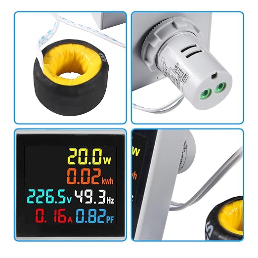 Alinan 6 in 1 AC Display Meter AC50-300V 100A 110V 220V Voltage Power Factor - Image 4