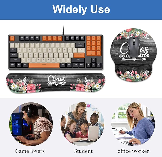 Keyboard Wrist Rest + Mouse Pad Wrist Support Set - Image 7