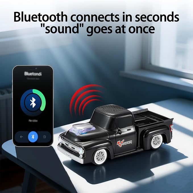 WSTER WS-538 Retro Pickup Truck Bluetooth Replica Speaker – Portable Wireless - Image 3